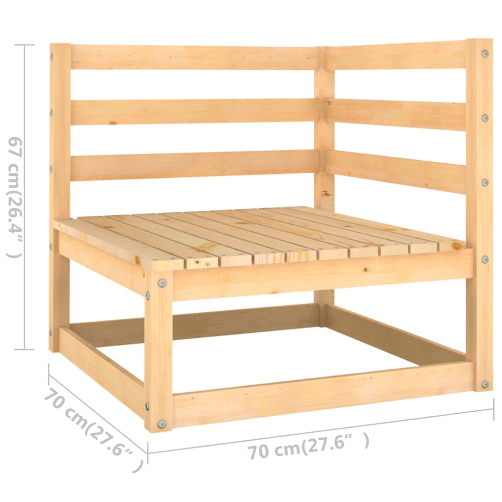 11-osaline aiadiivanikomplekt patjadega, männipuit