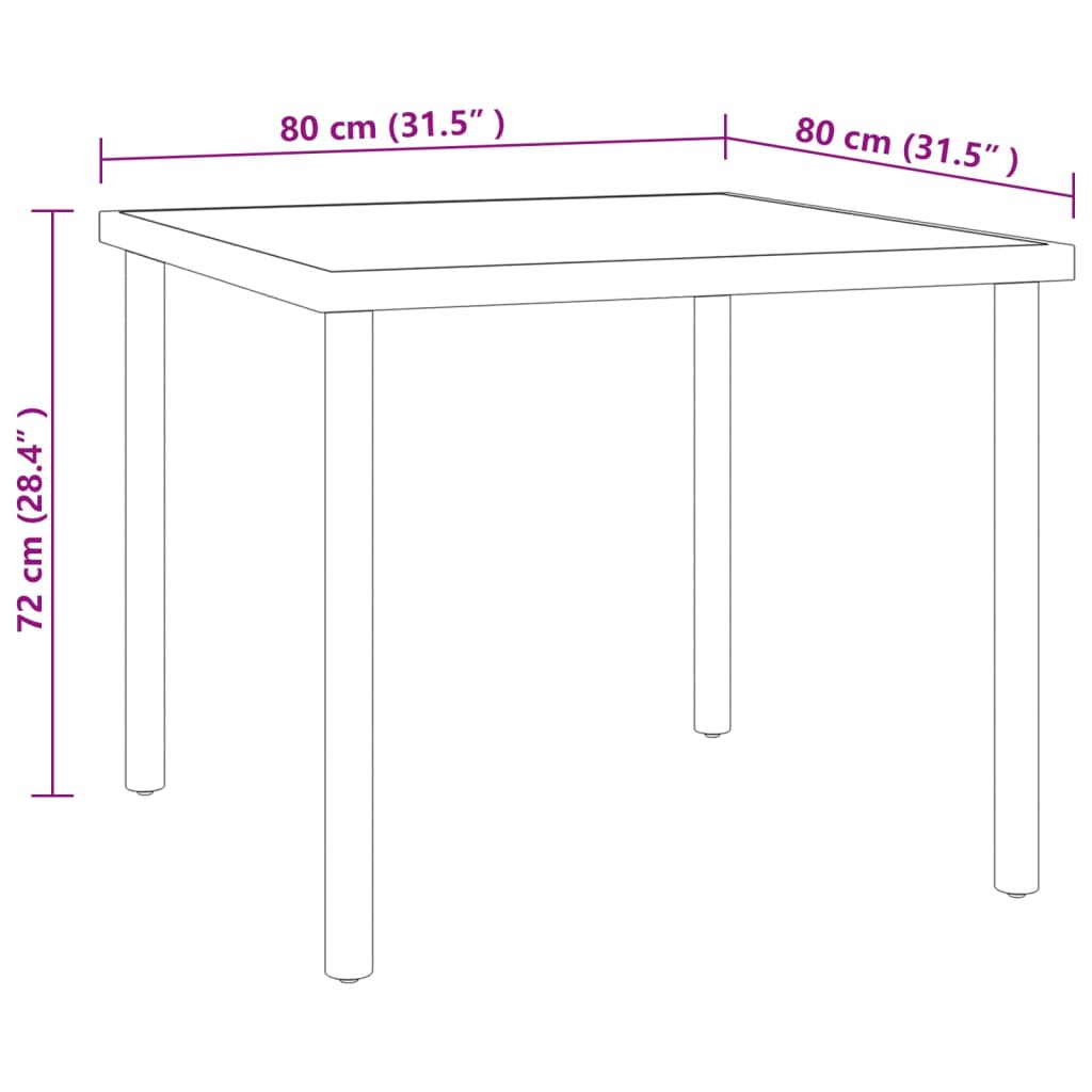 3-osaline aiamööbli komplekt, teras