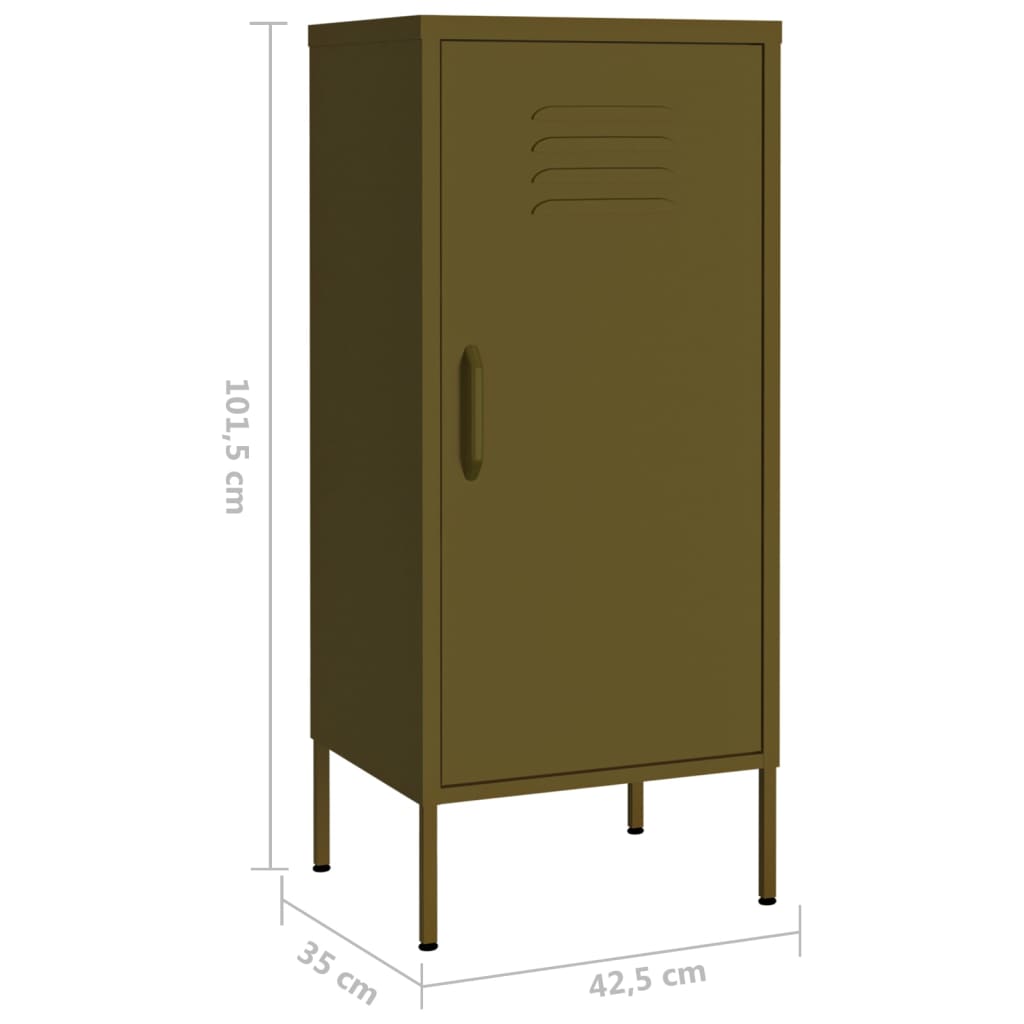 hoiukapp, oliivroheline, 42,5 x 35 x 101,5 cm, teras