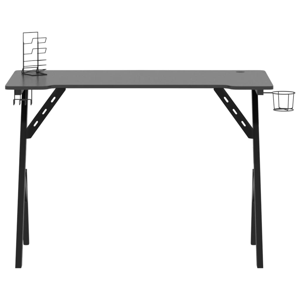 Игровой компьютерный стол с Y-образными ножками, черный, 110x60x75 см