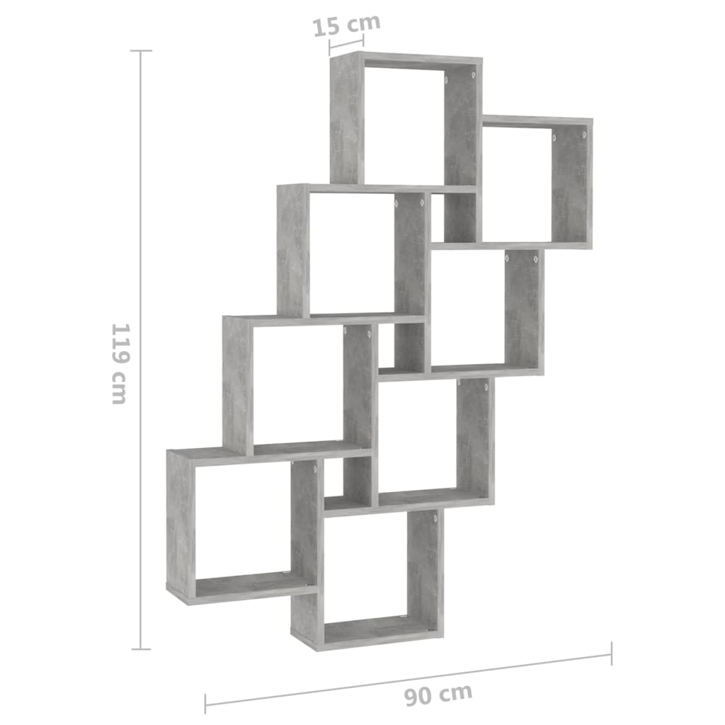 seinariiul, kuup, betoonhall, 90 x 15 x 119 cm, tehispuit