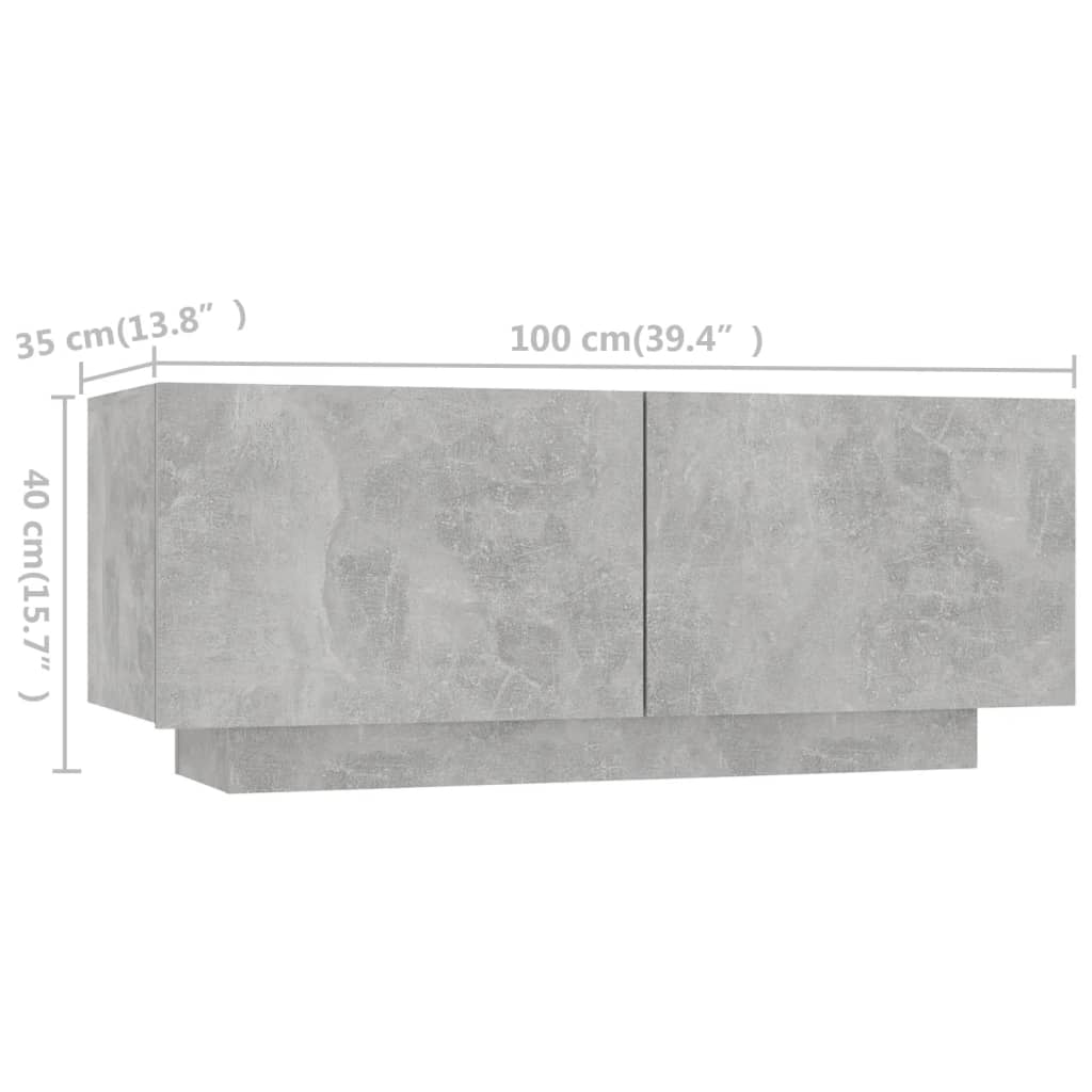 telerialus LED-tuledega, betoonhall, 180 x 35 x 40 cm