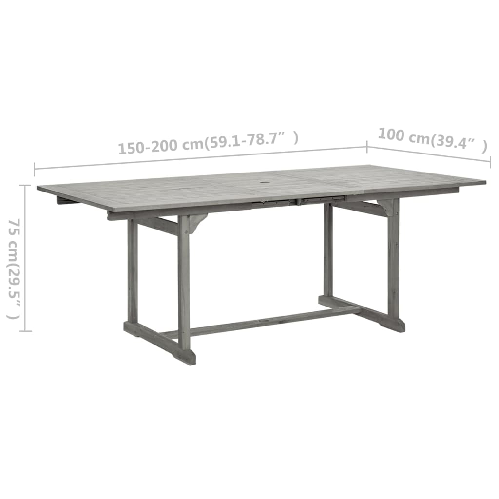 aia söögilaud (150-200) x 100 x 75 cm, akaatsiapuit