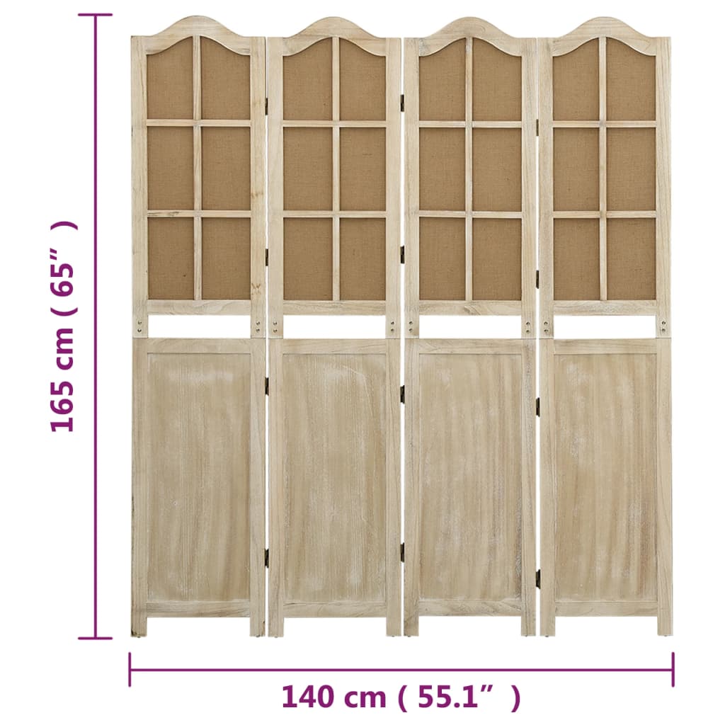 4 paneeliga sirm, pruun, 140 x 165, kangas