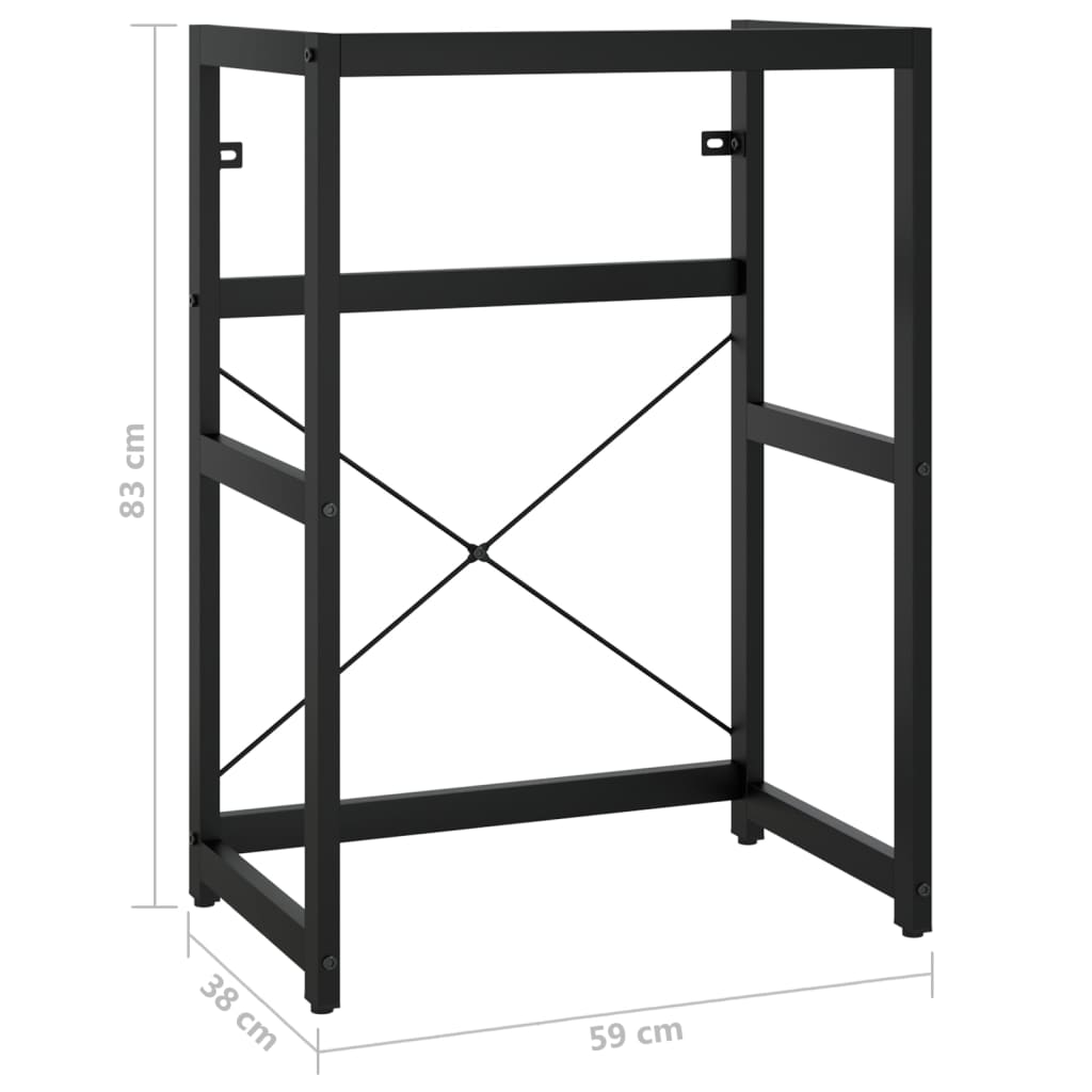 vannitoa valamuraam, must, 59 x 38 x 83 cm, raud