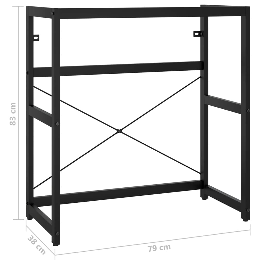 vannitoa valamuraam, must, 79 x 38 x 83 cm, raud