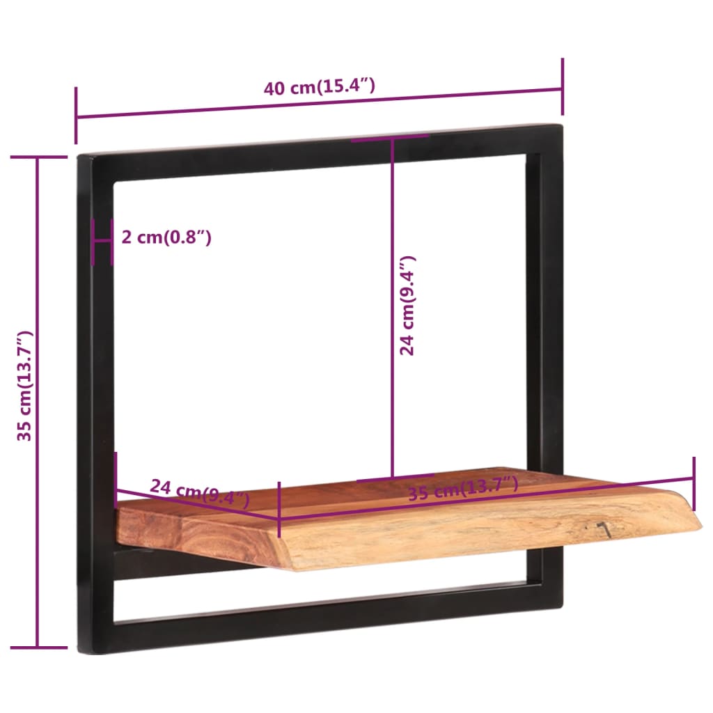 seinariiulid 2 tk, 40x24x35 cm, toekas akaatsiapuit