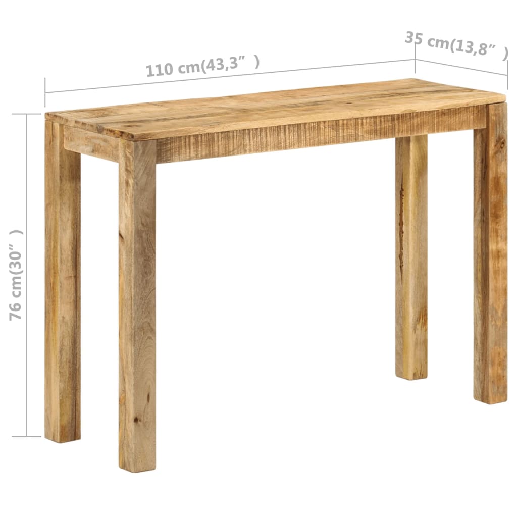 konsoollaud, 110 x 35 x 76 cm, mangopuit