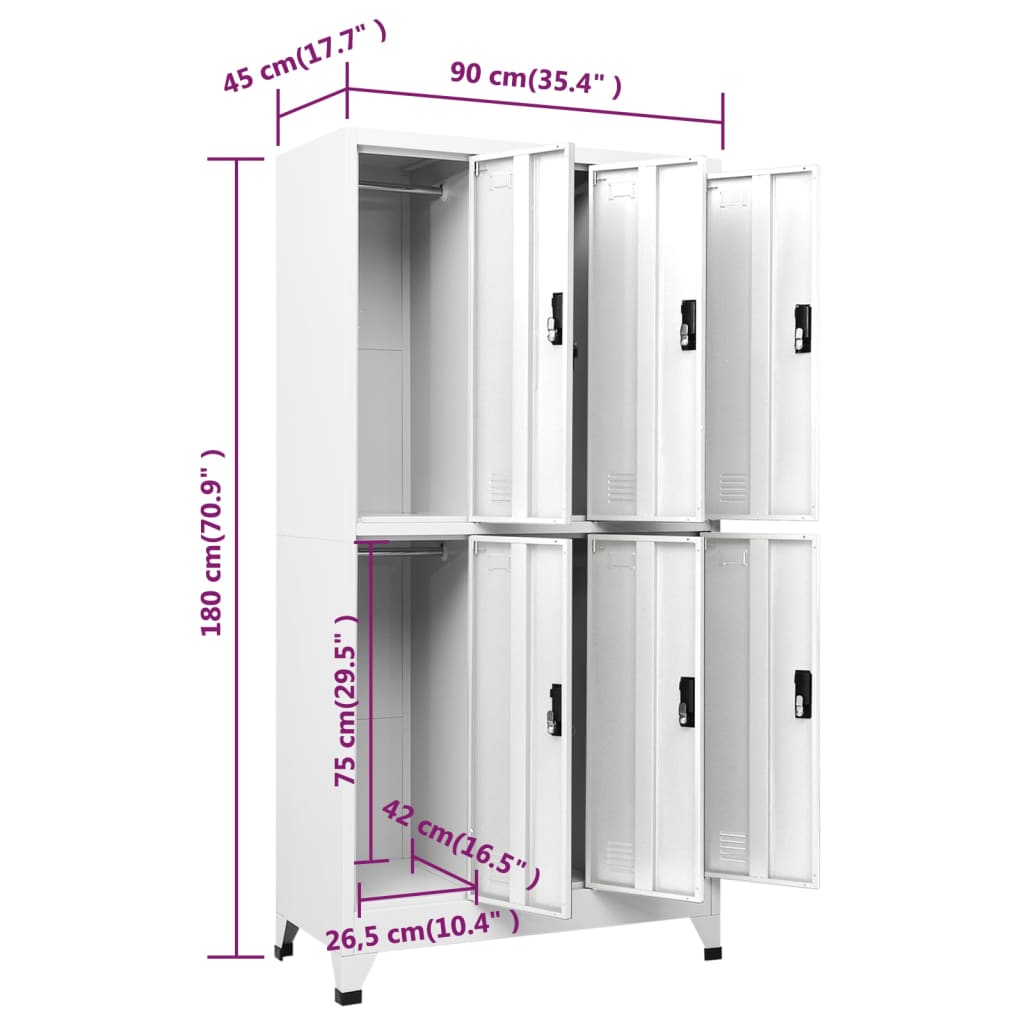 lukustatav hoiukapp, valge, 90 x 45 x 180 cm, teras