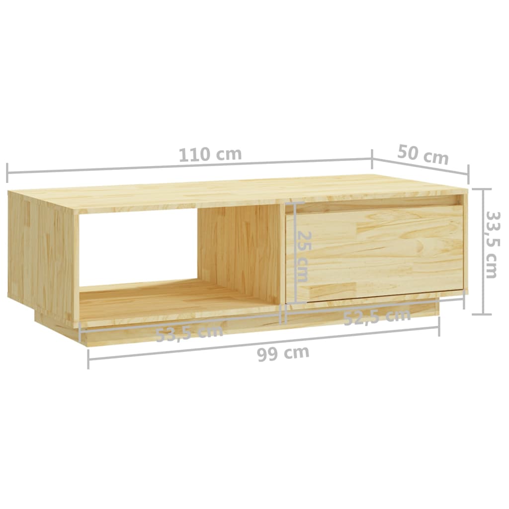 kohvilaud 110x50x33,5 cm, männipuit