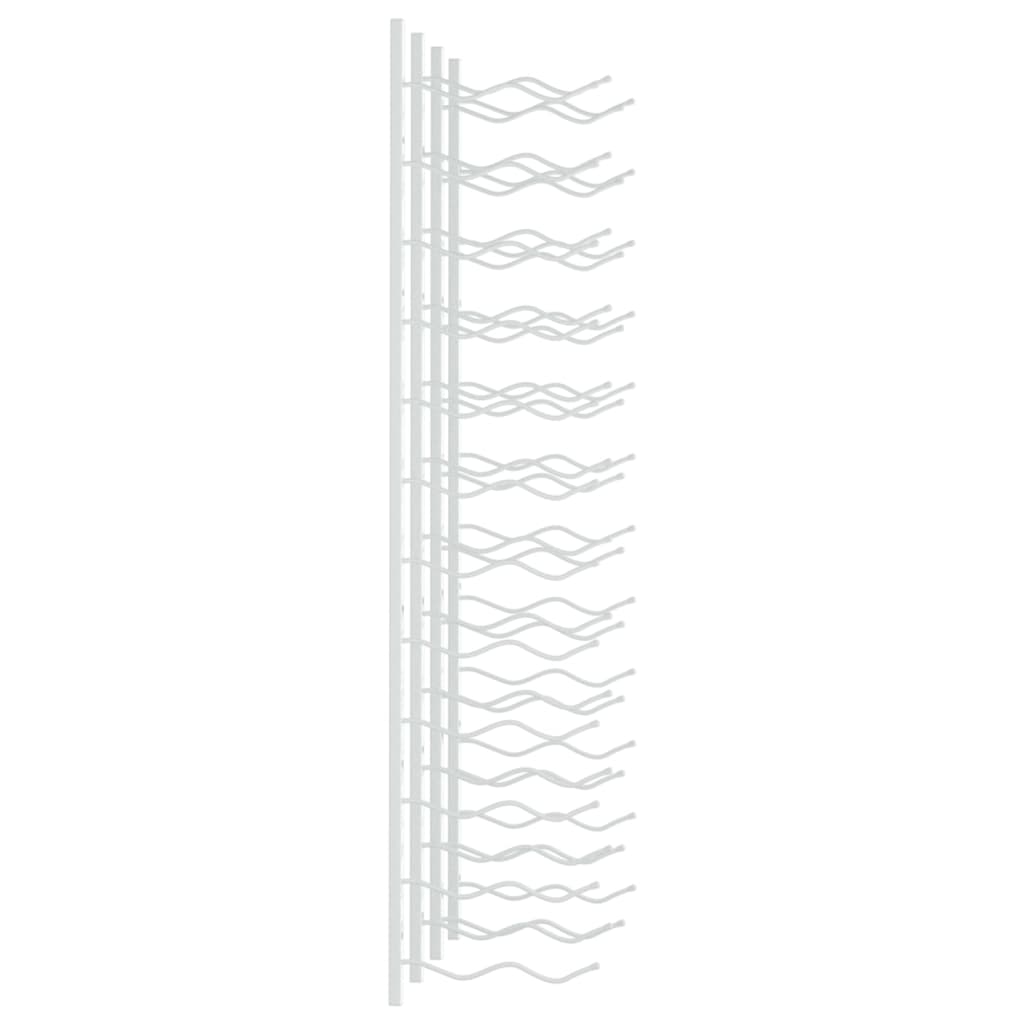 Винная полка настенная на 24 бутылки, 2 шт, белая, железная