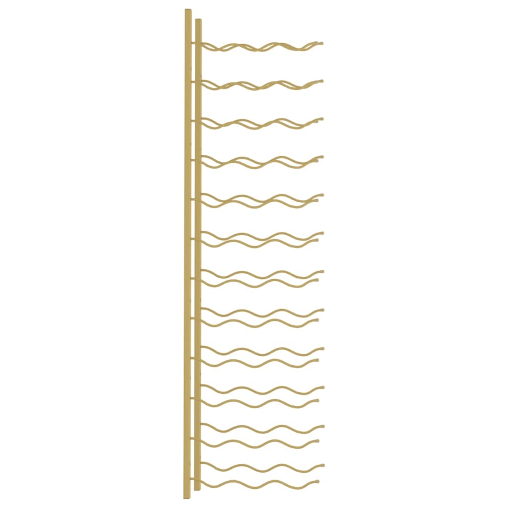 Настенная винная стойка на 36 бутылок, золотистое железо