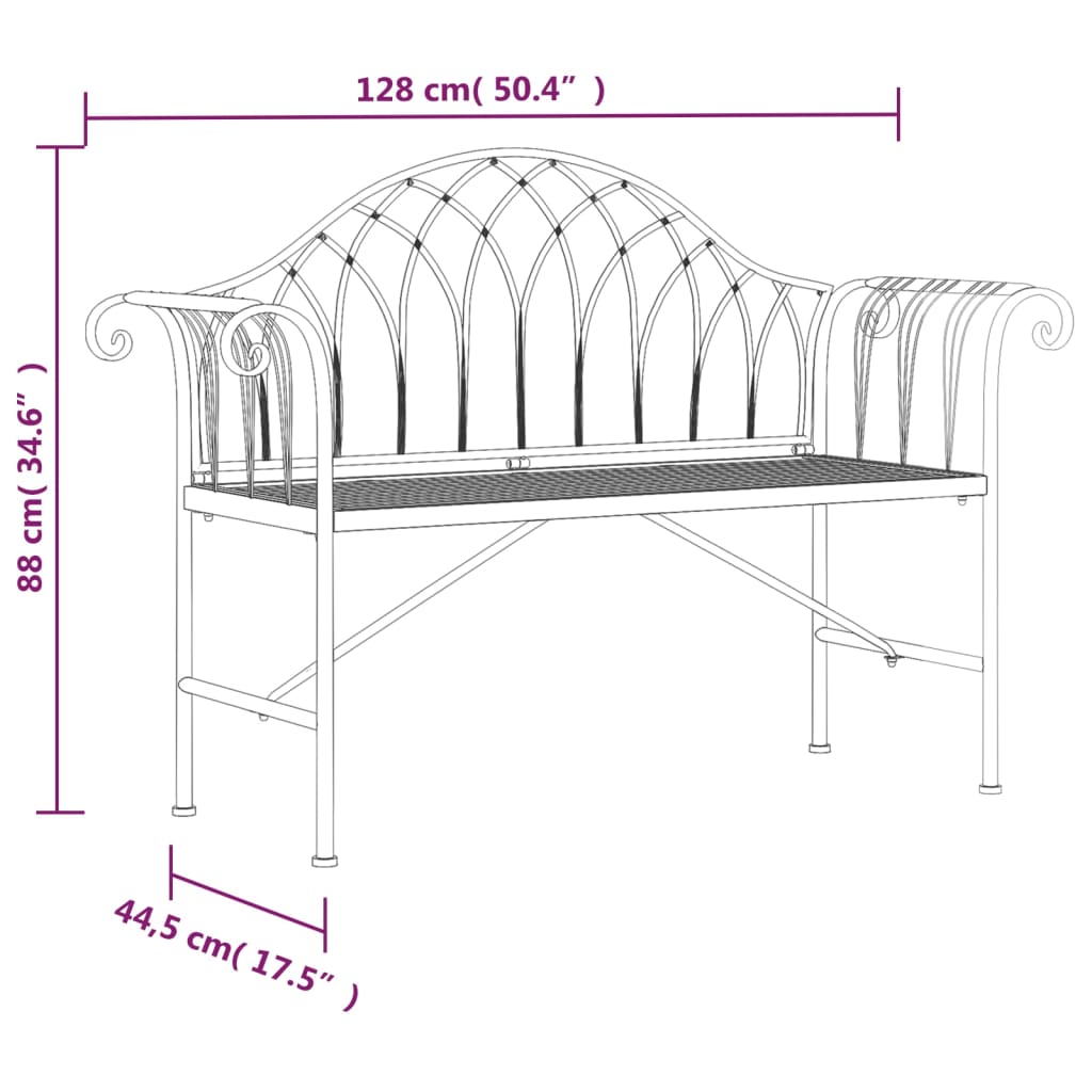 2-kohaline aiapink, 128 cm, must, teras