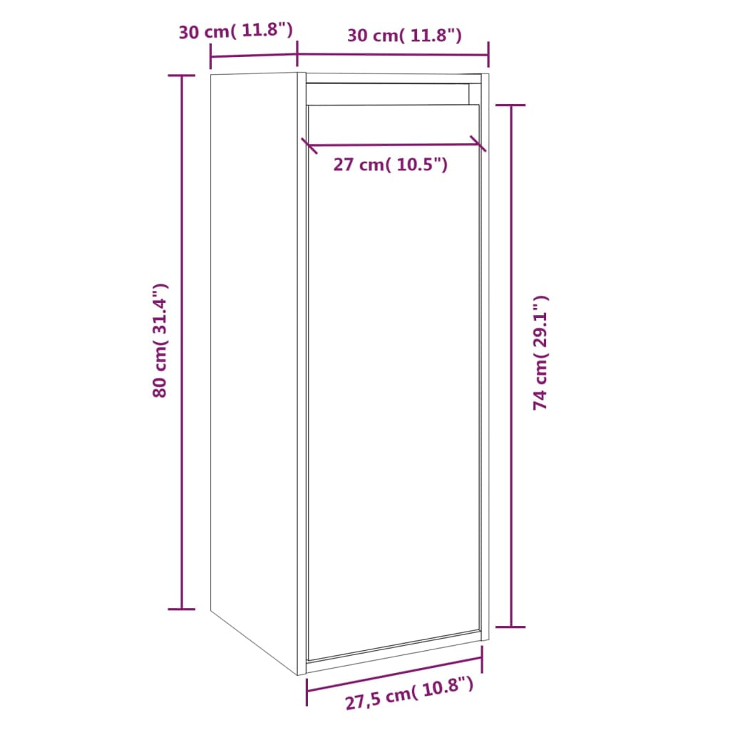 seinakapid 2 tk, 30x30x80 cm, männipuit