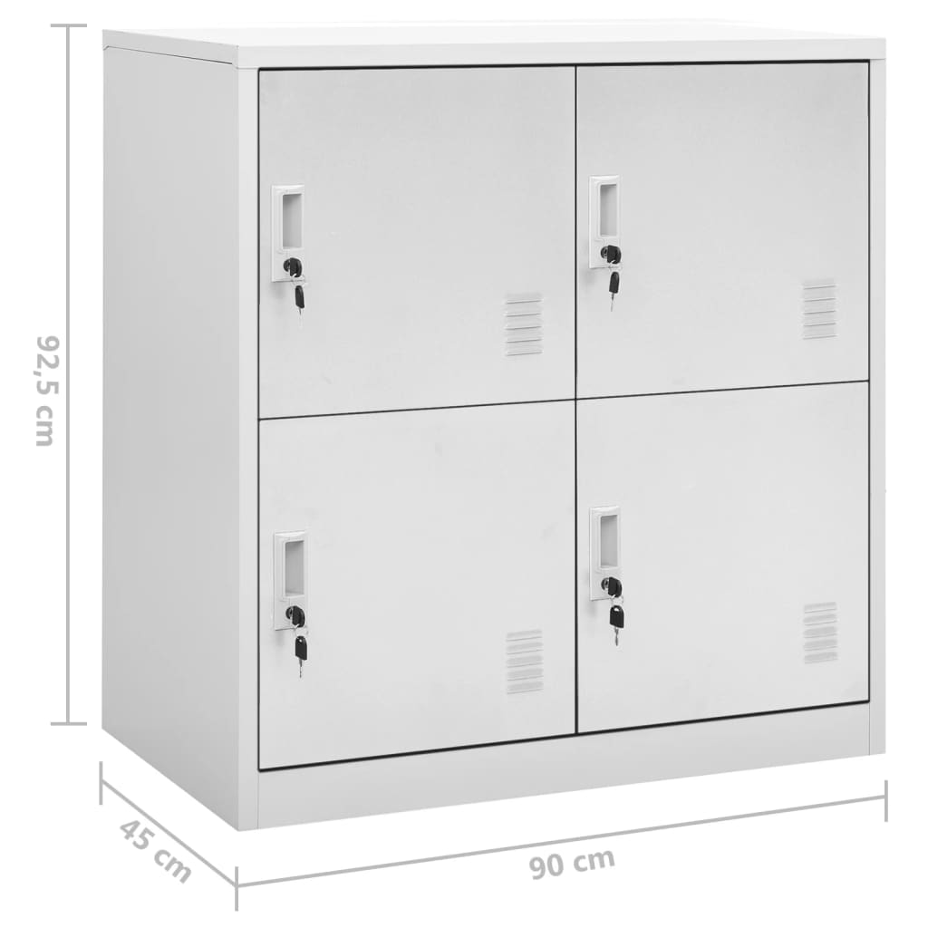 lukustatavad hoiukapid 2 tk, helehall, 90x45x92.5 cm, teras