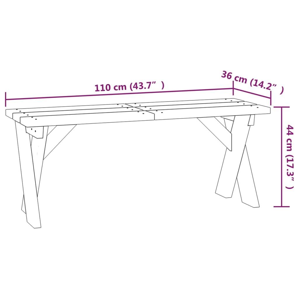 aiapink, 110 cm, immutatud männipuit