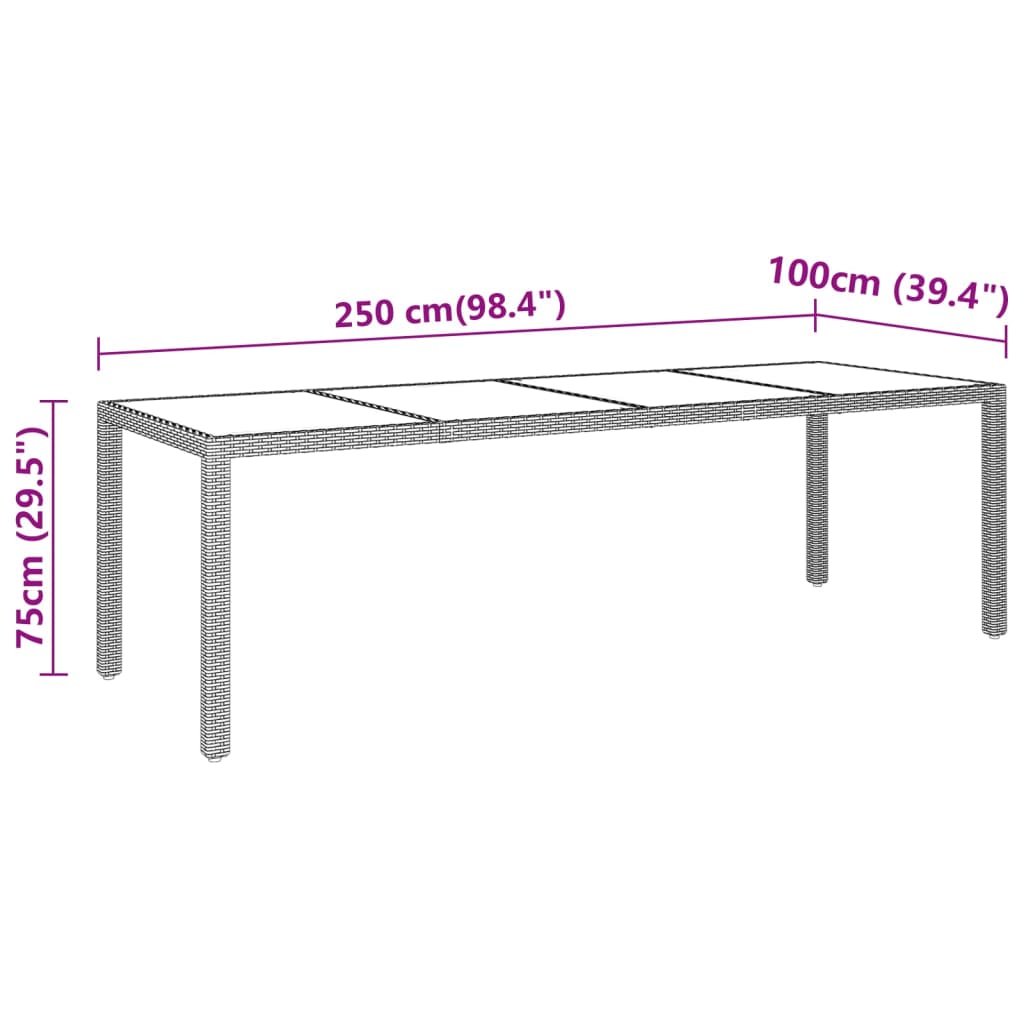 11-osaline aiamööbli komplekt, polürotang, pruun