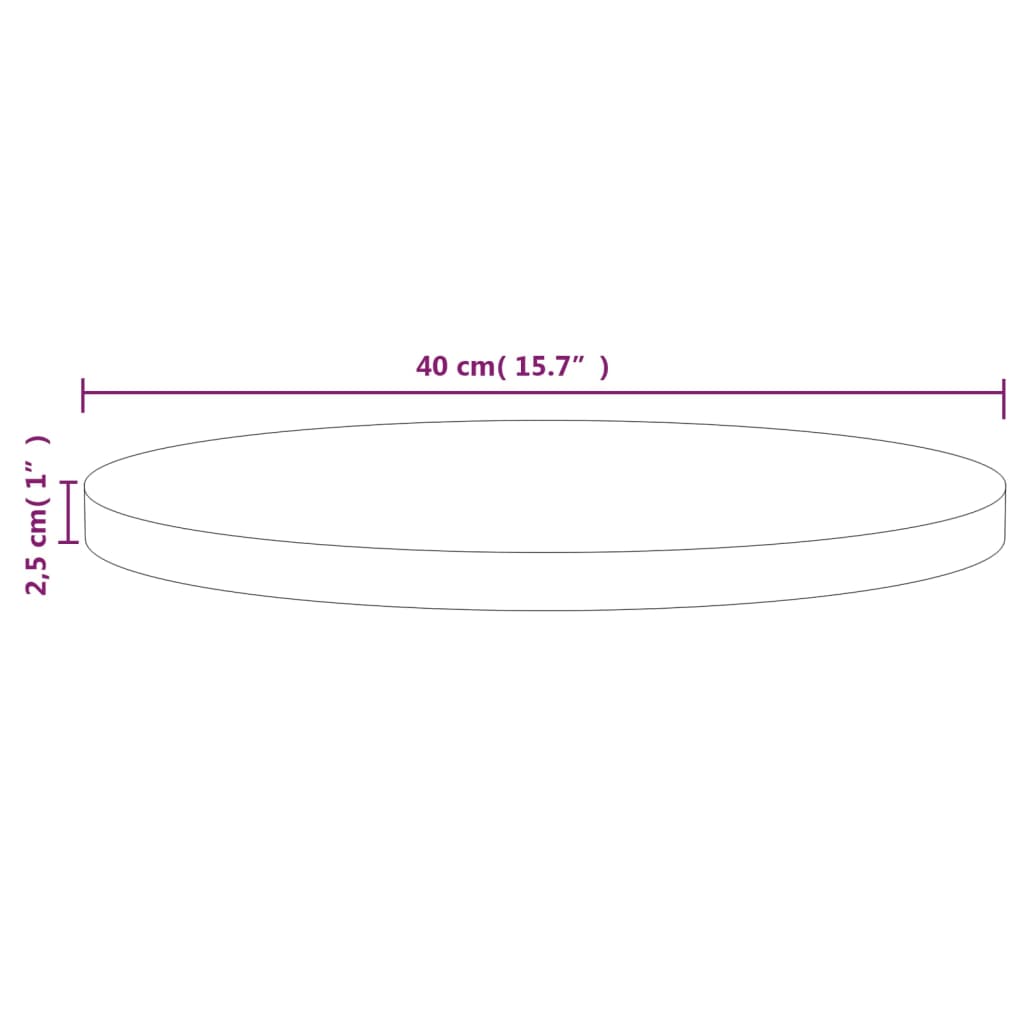 столешница Ø40x2,5 см, сосна