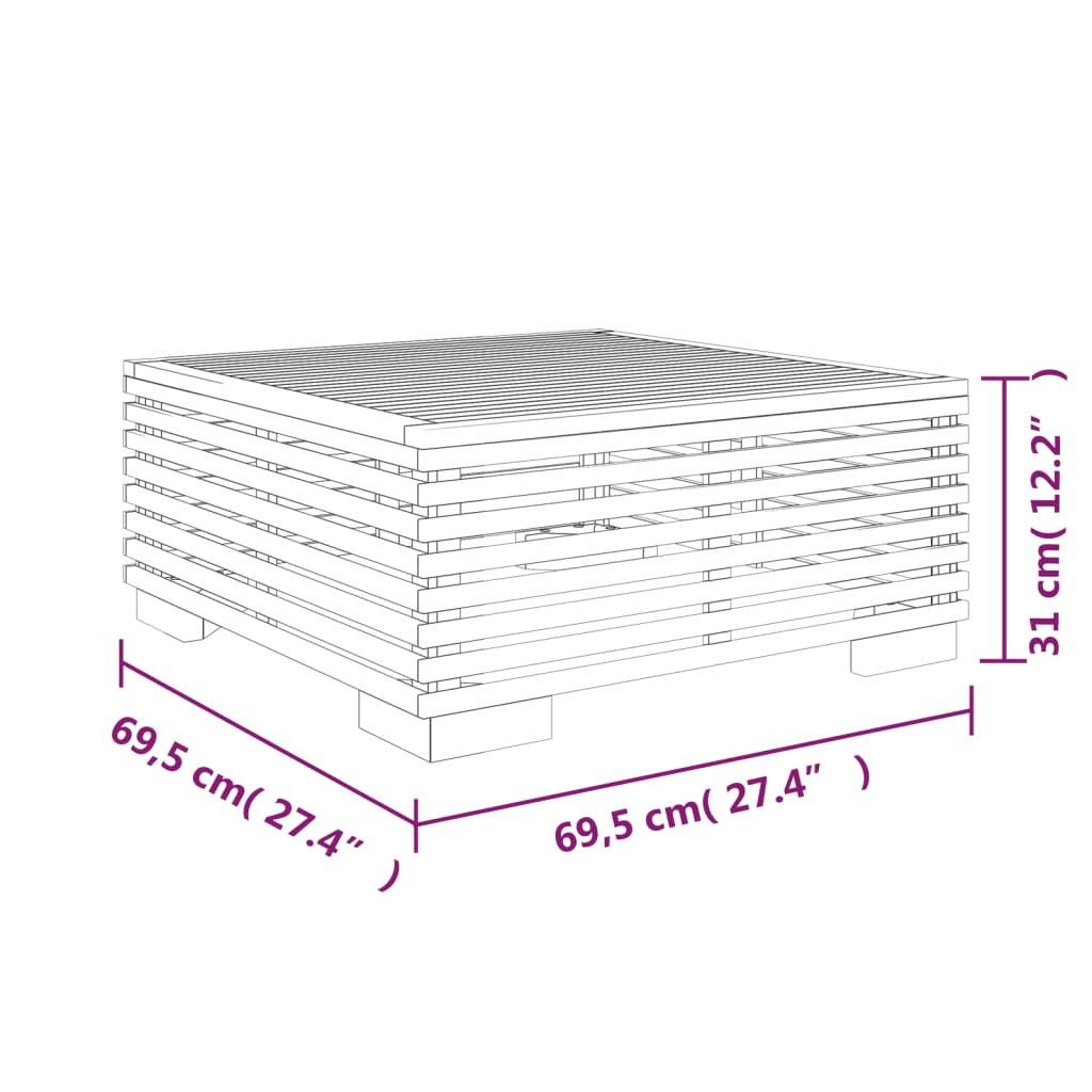 aia kohvilaud, 69,5 x 69,5 x 31 cm, tiikpuu