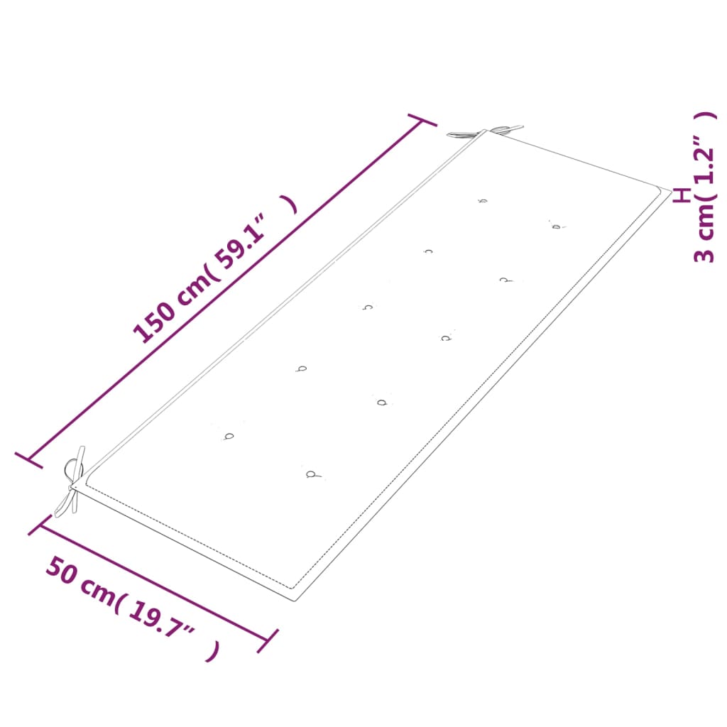 Batavia pink antratsiithalli istmepadjaga, 150 cm, tiikpuu