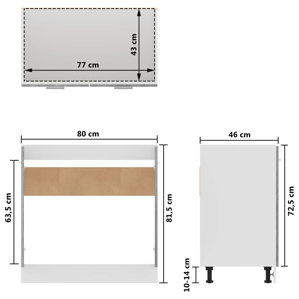 valamukapp, Lyon, hall Sonoma tamm, 80x46x81,5 cm, tehispuit