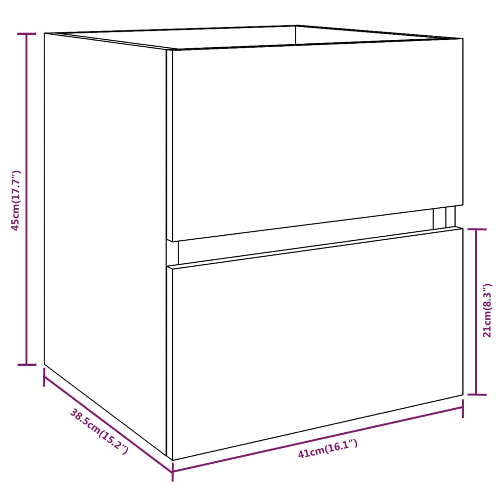 valamukapp, hall Sonoma tamm, 41 x 38,5 x 45 cm, tehispuit