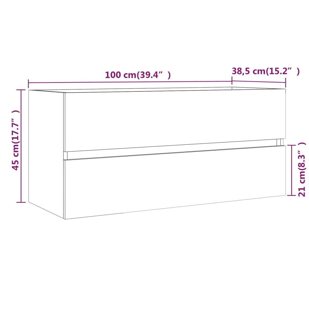 valamukapp, pruun tamm, 100 x 38,5 x 45 cm tehispuit