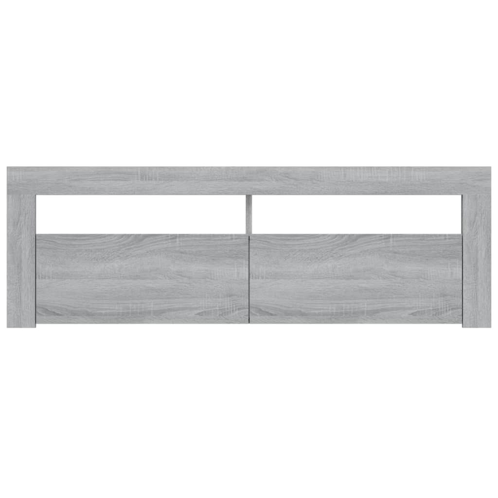 telerialus LED-tuledega, hall Sonoma tamm, 120 x 35 x 40 cm