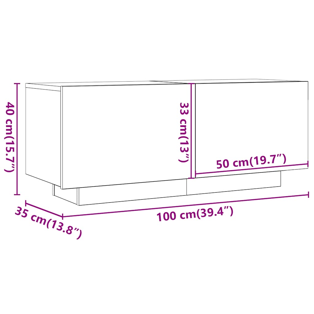 telerikapp, hall Sonoma tamm, 100 x 35 x 40 cm, tehispuit