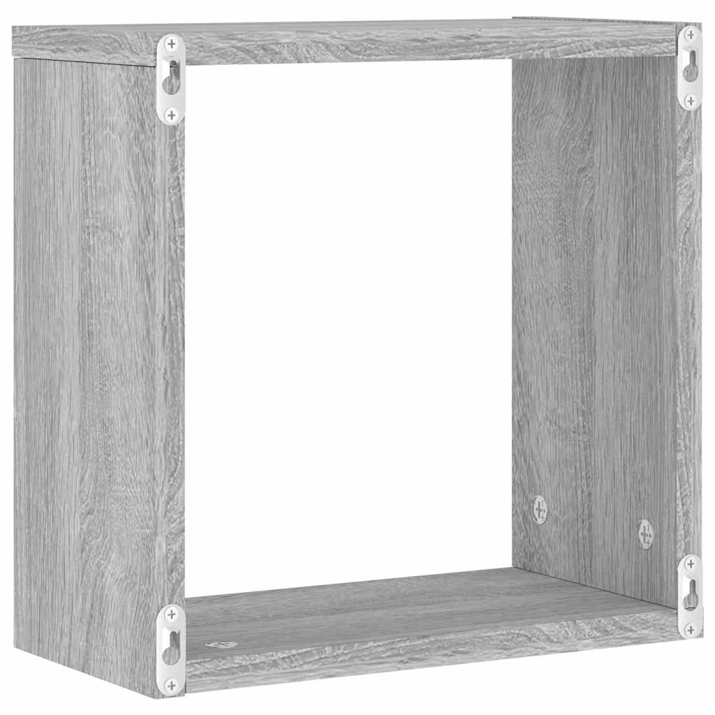 Полки Wall Cube 2 шт. Серые Sonoma 30x15x30 см