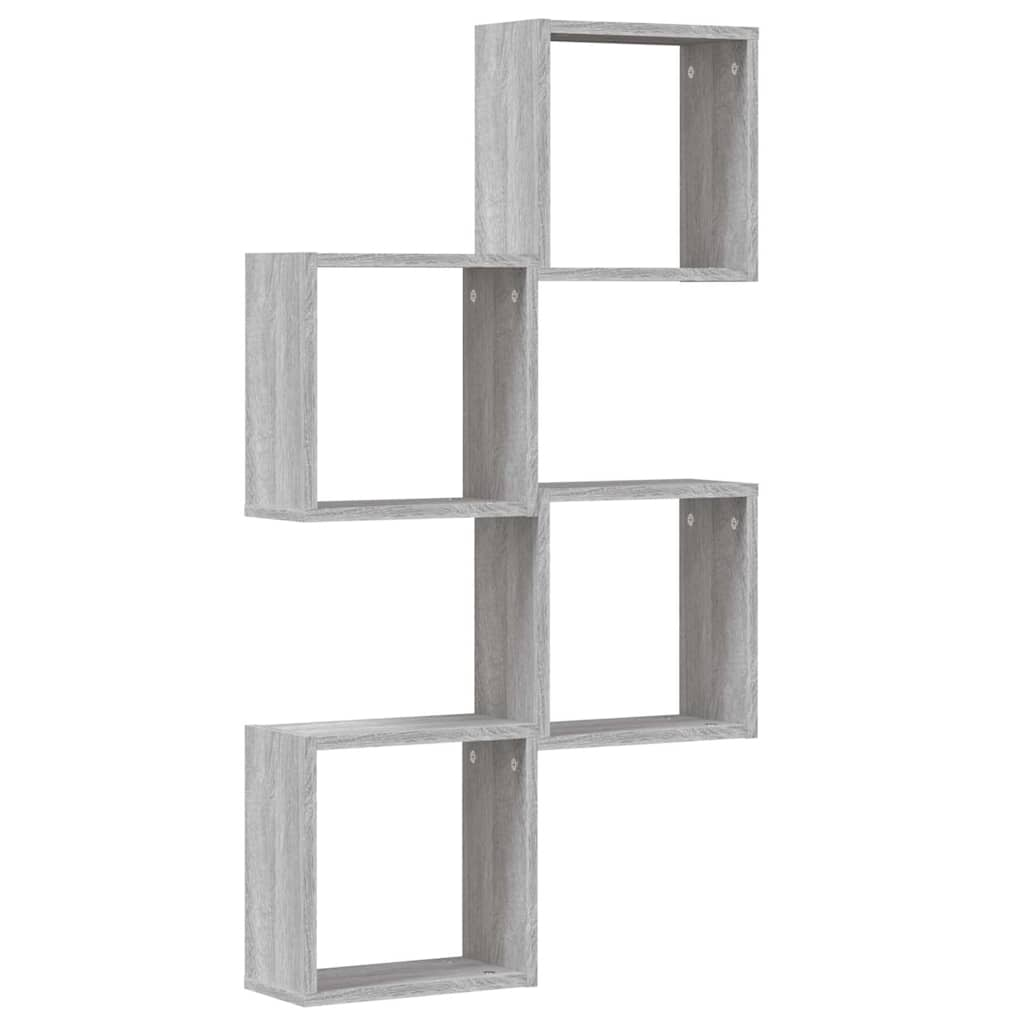 Полки Wall Cube 4 шт. Серый Sonoma 30x15x30 см