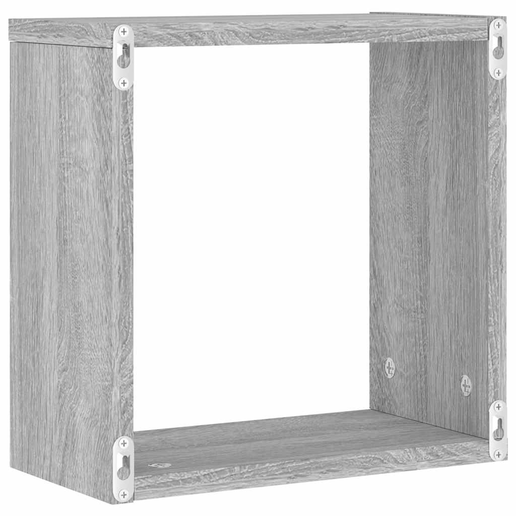 Полки Wall Cube 6 шт. Серый Sonoma 30x15x30 см