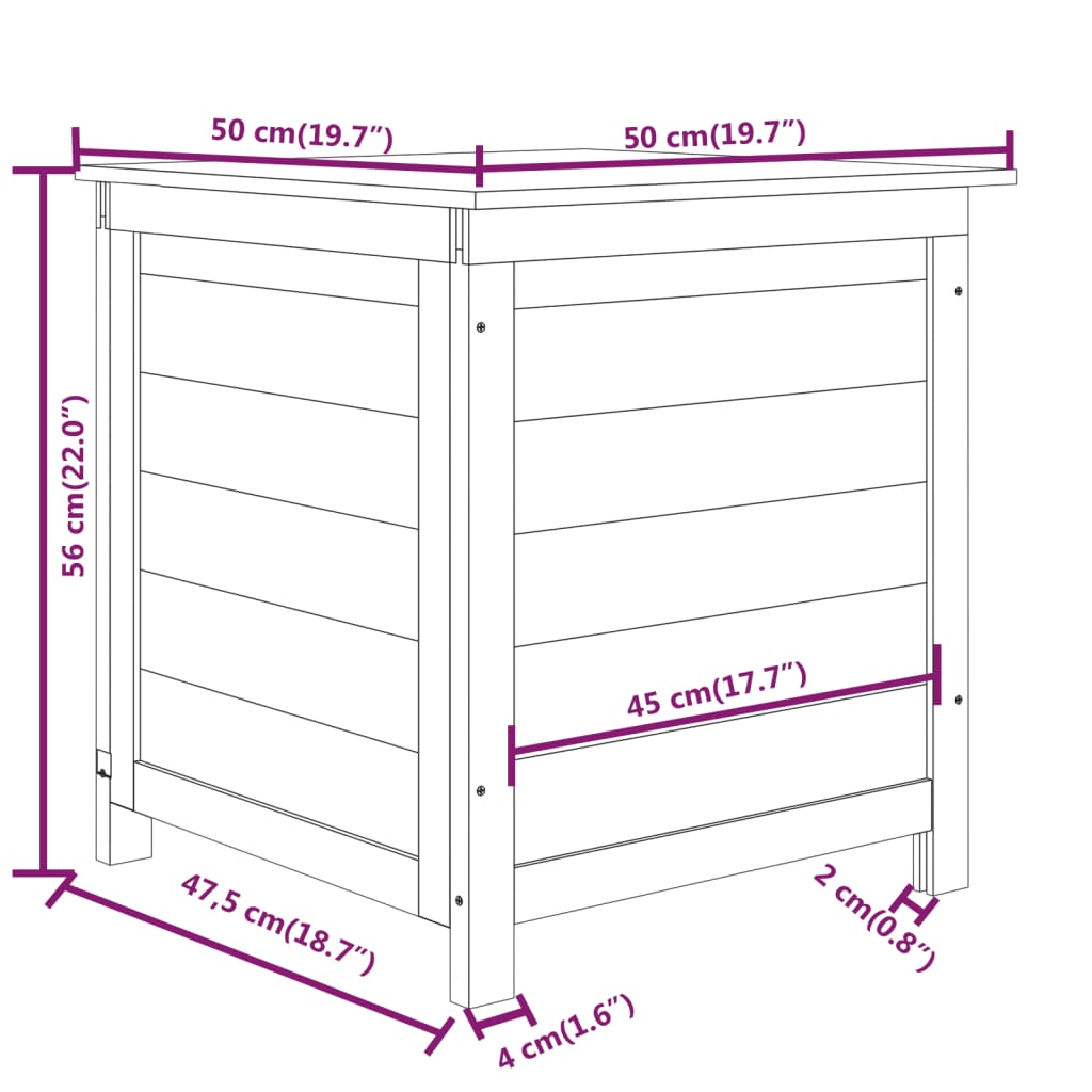 aia padjakast 50x50x56 cm nulupuit