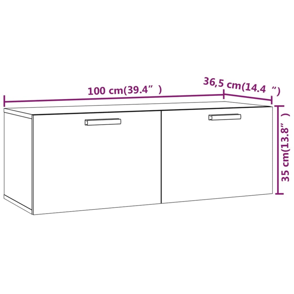 telerikapp, hall Sonoma tamm, 100x36,5x35 cm, tehispuit