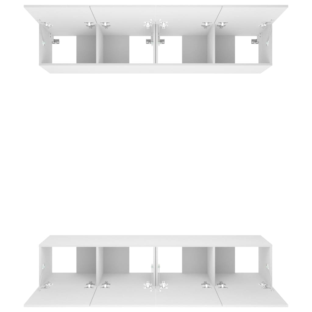 Тумбы под ТВ 4 шт., белые, 80 x 30 x 30 см, искусственное дерево