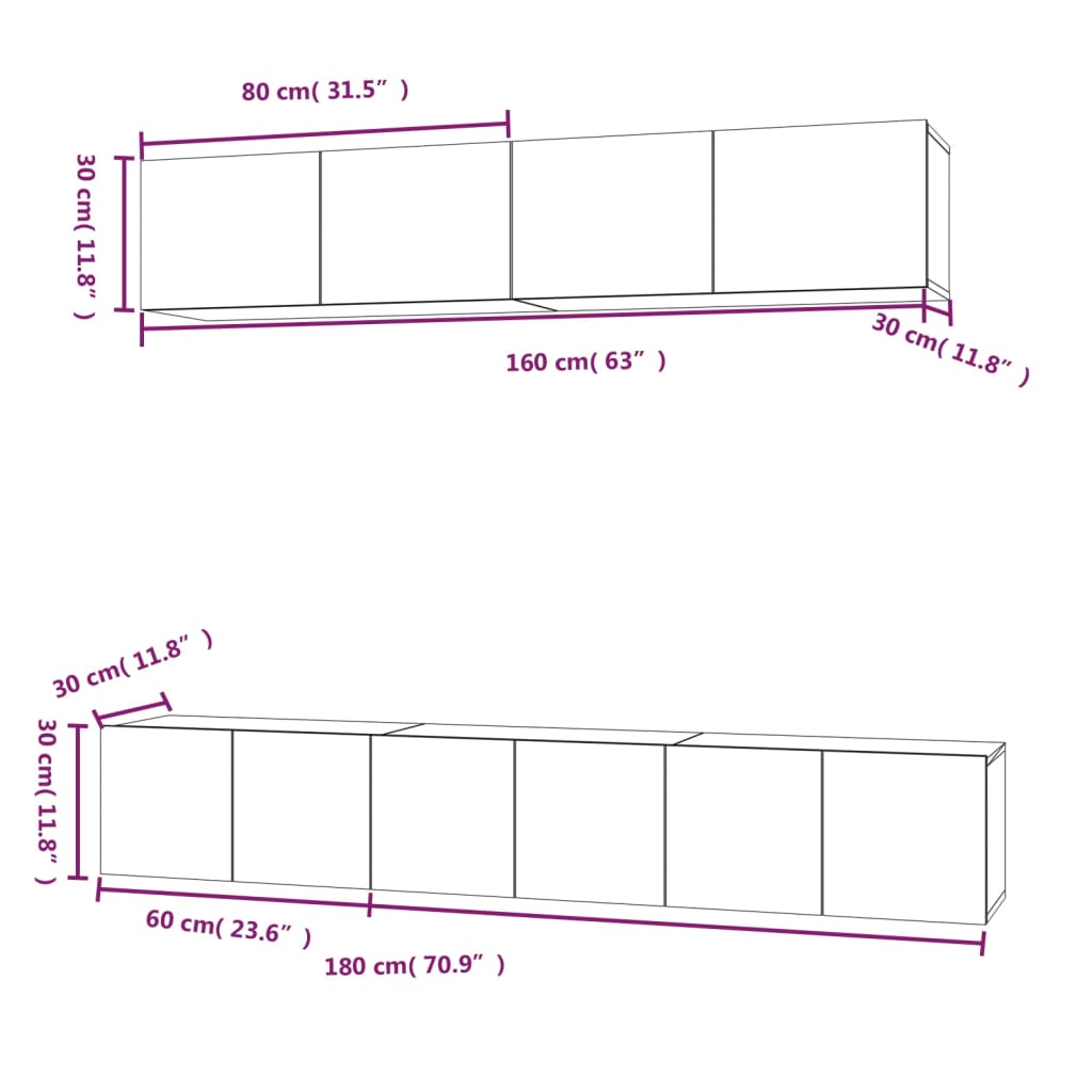 5-osaline telerikappide komplekt, valge, tehispuit