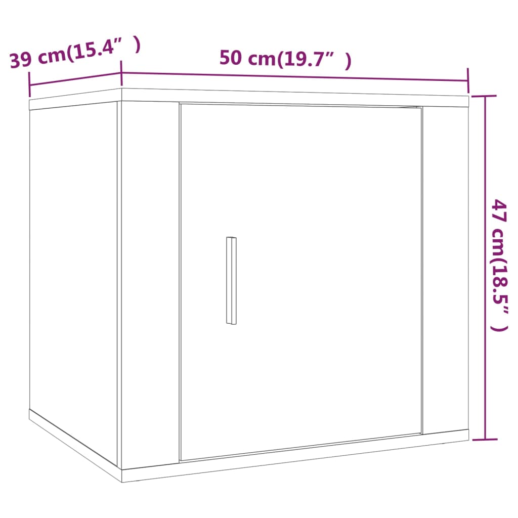 тумбочка прикроватная, глянцевая белая, 50 x 39 x 47 см