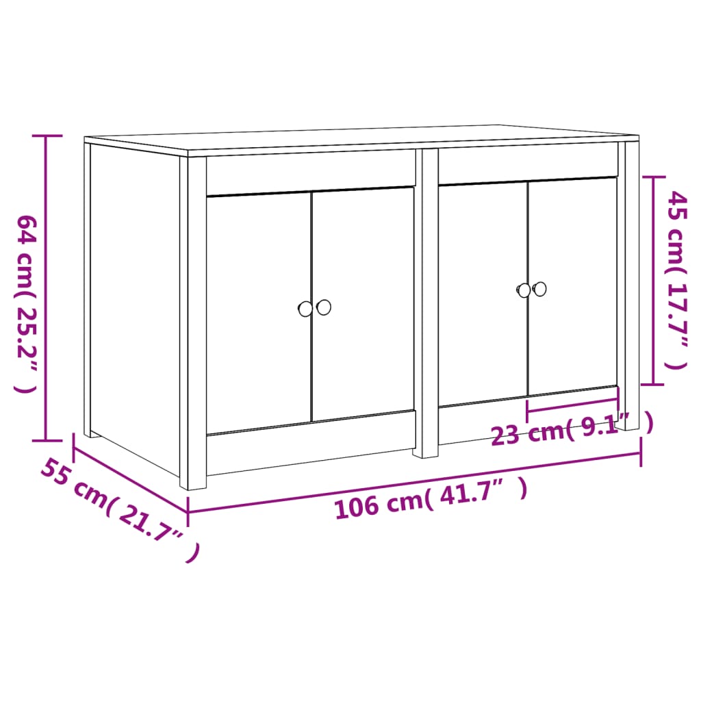 õue köögikapp, 106 x 55 x 64 cm, männipuit