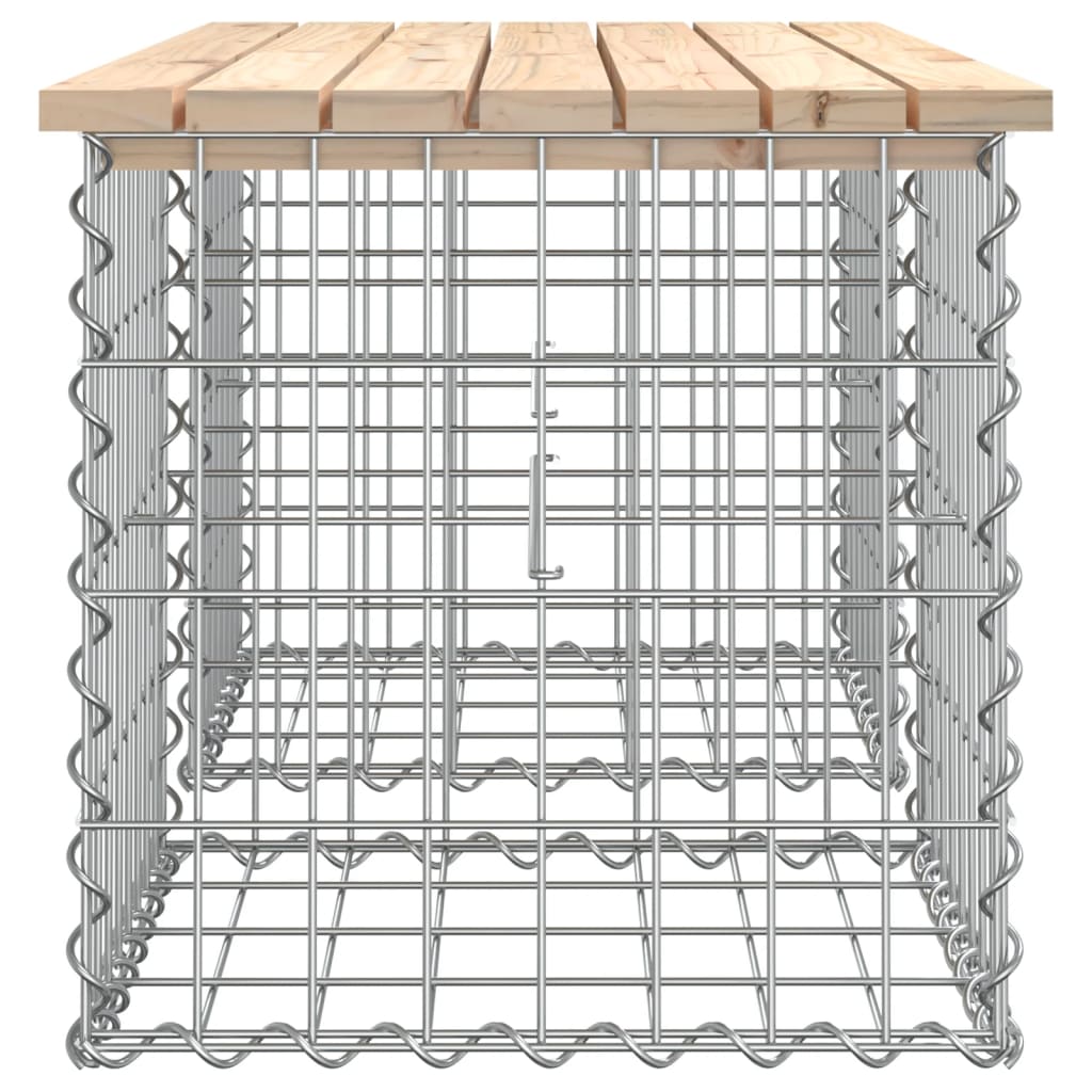 Скамейка из габиона, 103 x 44 x 42 см, сосна