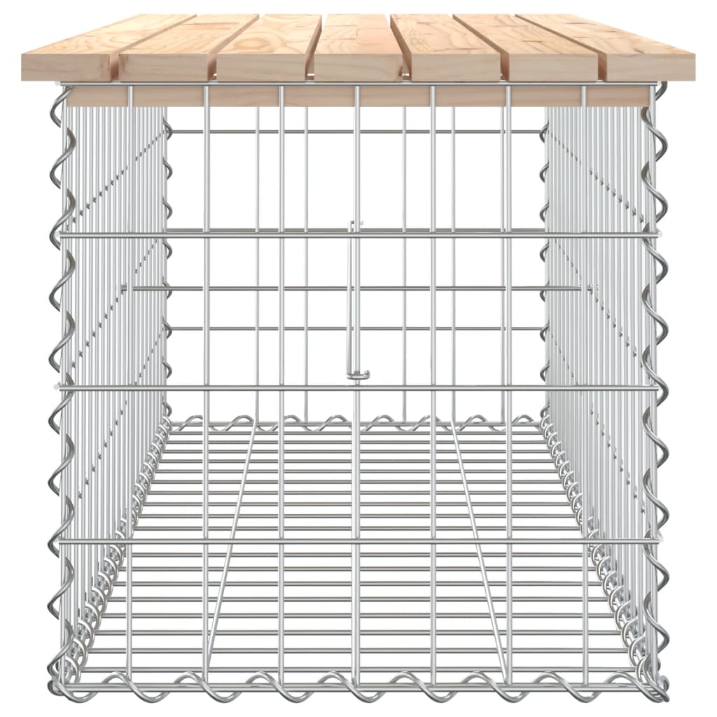 Скамейка из габиона, 103 x 44 x 42 см, сосна