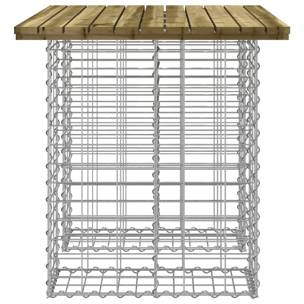 Скамейка из габиона, 100 x 70 x 72 см, пропитанная сосна