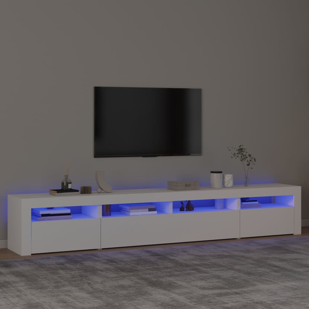 telerialus LED-tuledega, valge, 240 x 35 x 40 cm