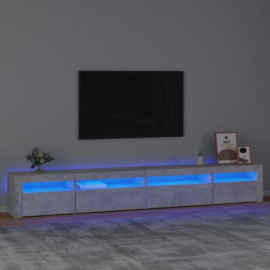 telerialus LED-tuledega, betoonhall, 270x35x40 cm