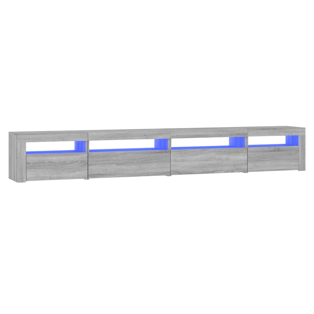 telerialus LED-tuledega, hall Sonoma tamm, 270x35x40 cm