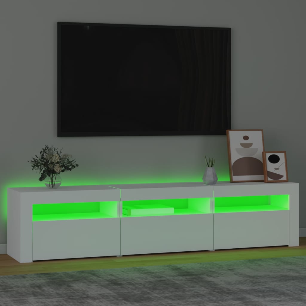 telerialus LED-tuledega, valge, 180 x 35 x 40 cm