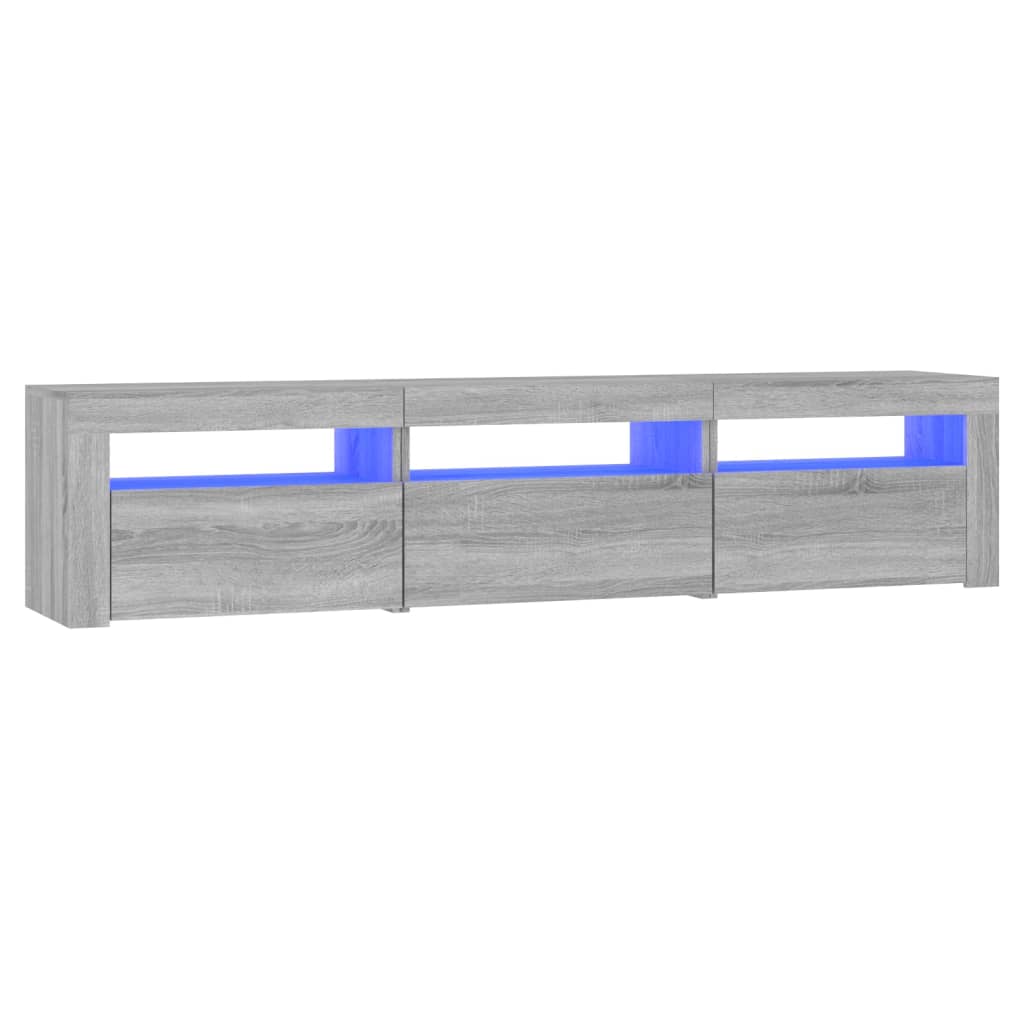 telerialus LED-tuledega, hall Sonoma tamm, 180 x 35 x 40 cm