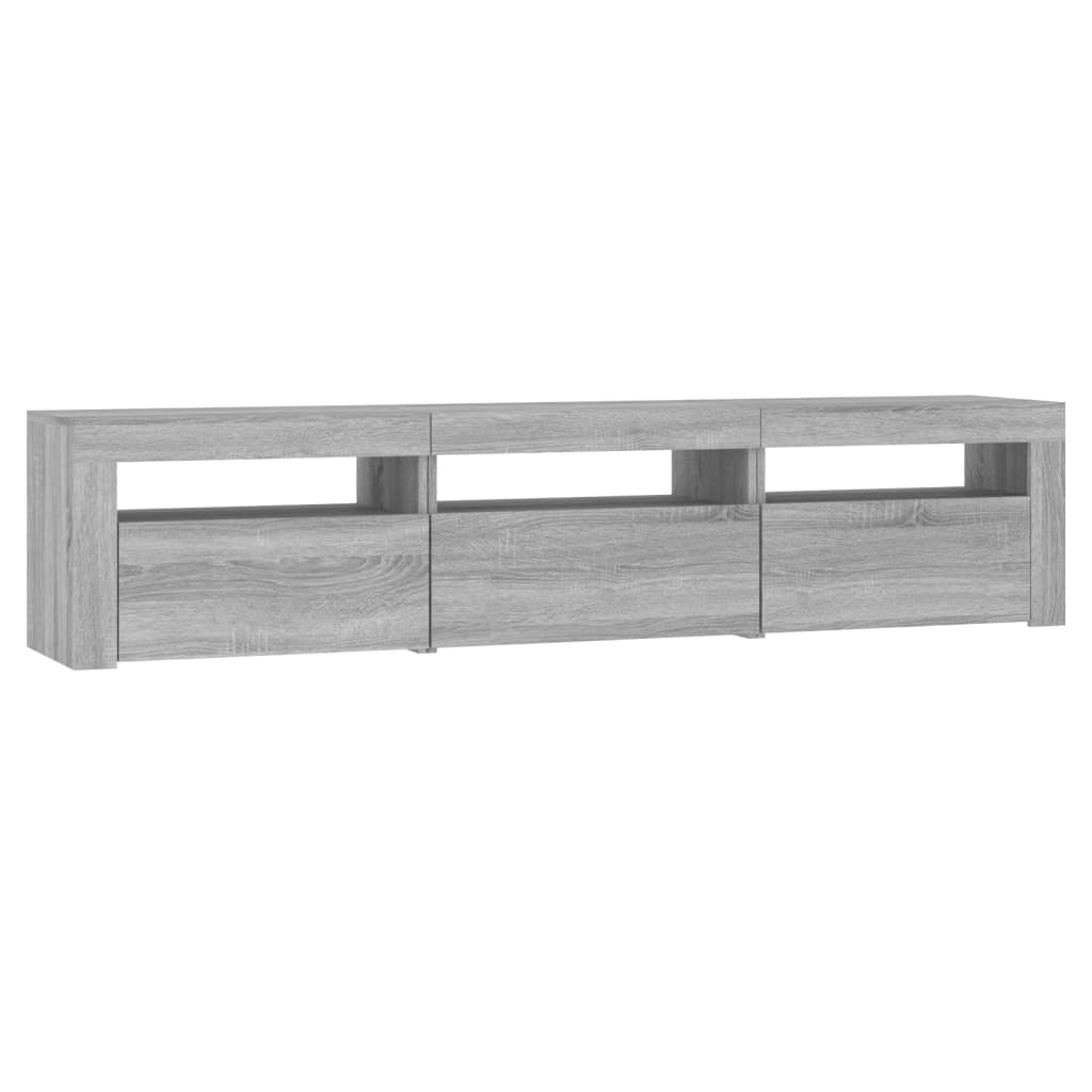 telerialus LED-tuledega, hall Sonoma tamm, 180 x 35 x 40 cm