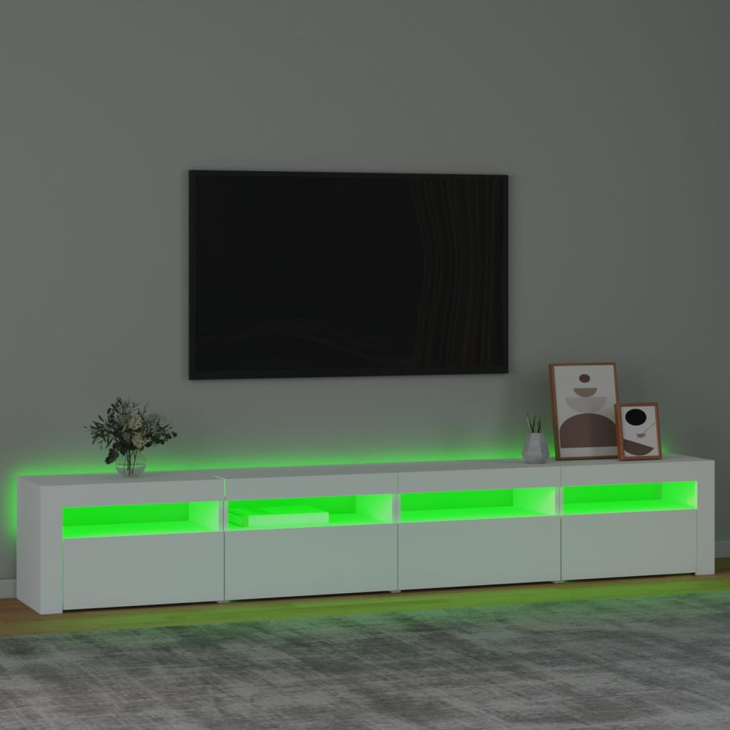 telerialus LED-tuledega, valge, 240 x 35 x 40 cm