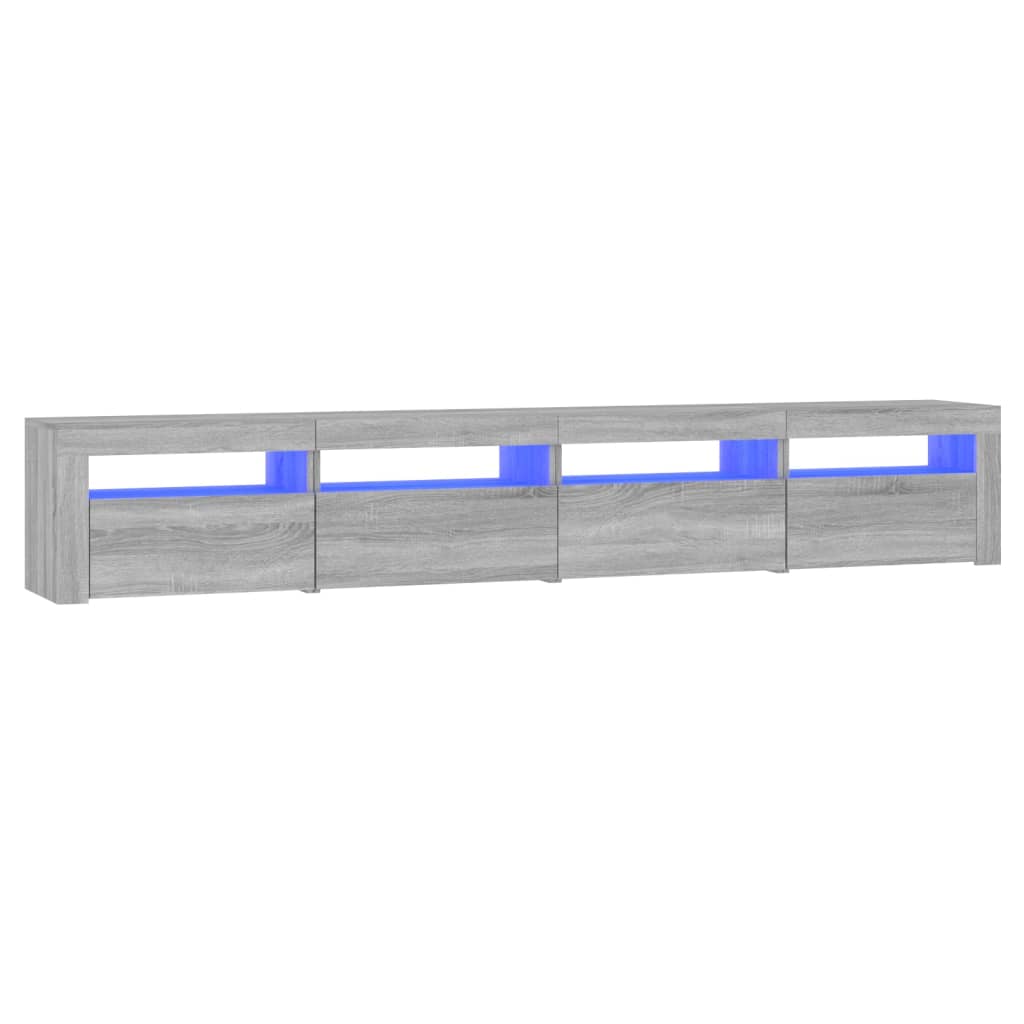 telerialus LED-tuledega, hall Sonoma tamm, 240x35x40 cm