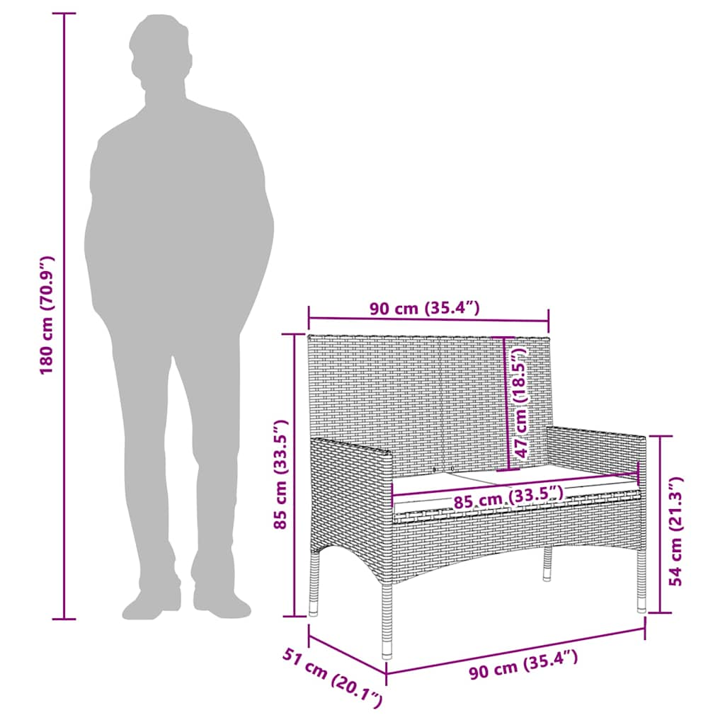 2-kohaline aiapink patjadega, must, polürotang